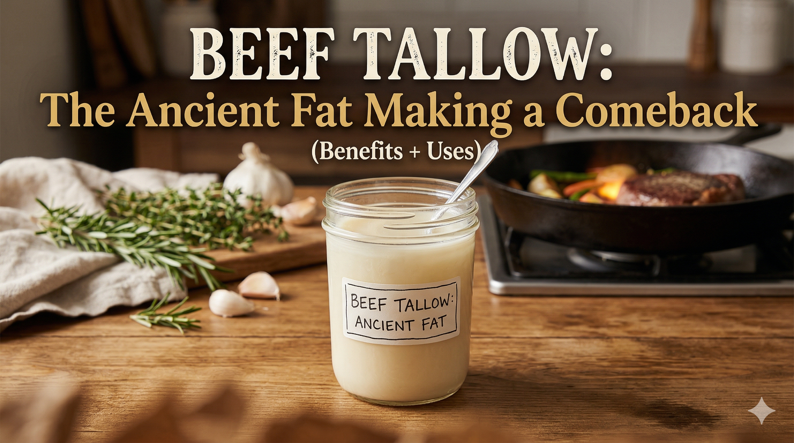 Beef Tallow: The Ancient Fat Making a Comeback (Benefits + Uses)