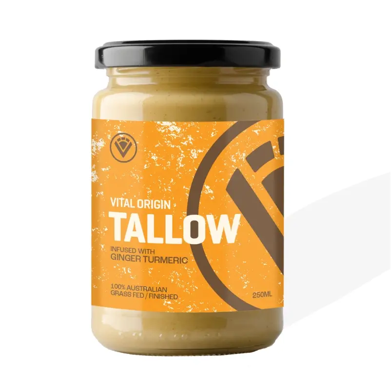 Grass Fed Beef Tallow: Ginger Turmeric
