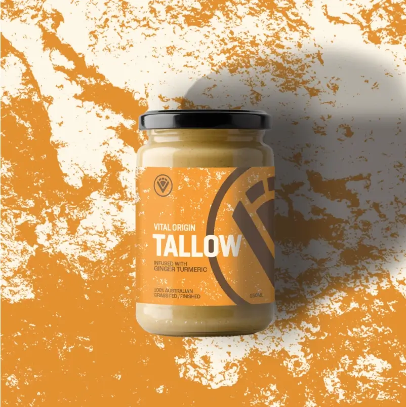 Grass Fed Beef Tallow: Ginger Turmeric