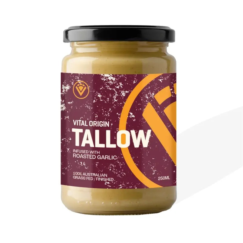 Grass Fed Beef Tallow: Roasted Garlic