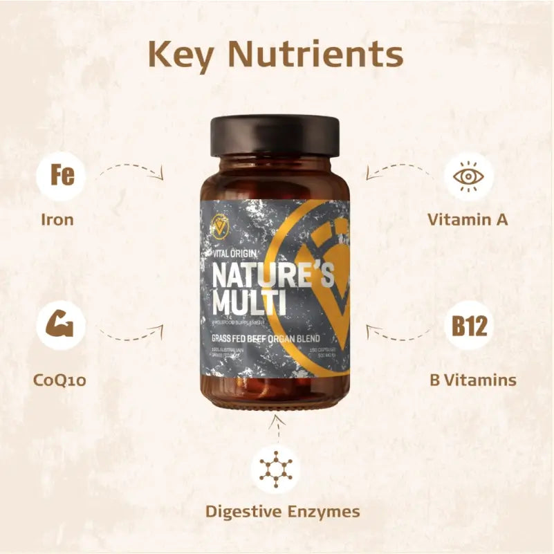 nutrients in beef organ supplements