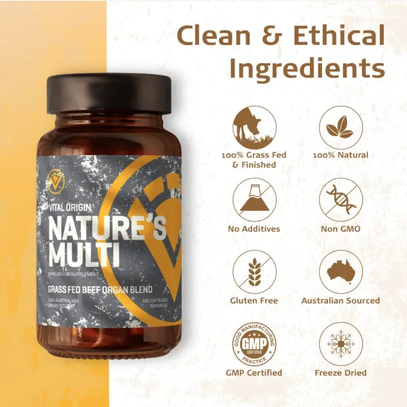 sustainable regenerative sourcing of beef organ supplements