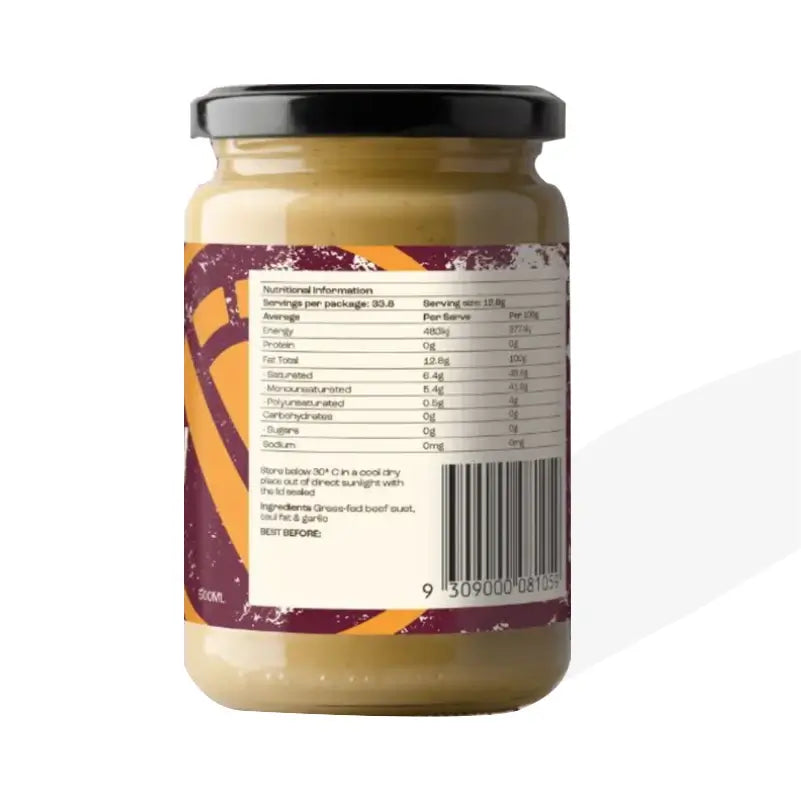 Grass Fed Beef Tallow: Roasted Garlic