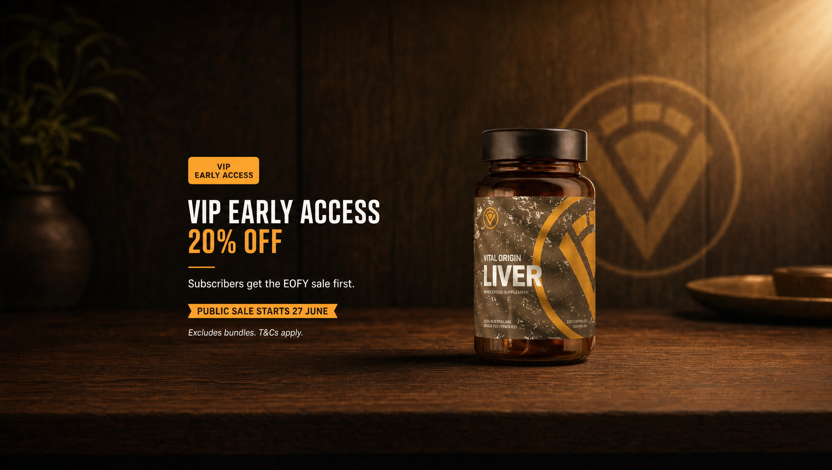 EOFY 2026 homepage hero banner ??? desktop, VIP phase, 16:9, tight content v5
