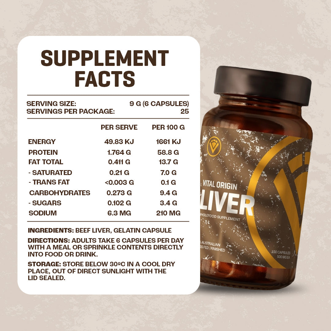 Vital Origin Animal Based Energy Stack — ethical regenerative organ supplement