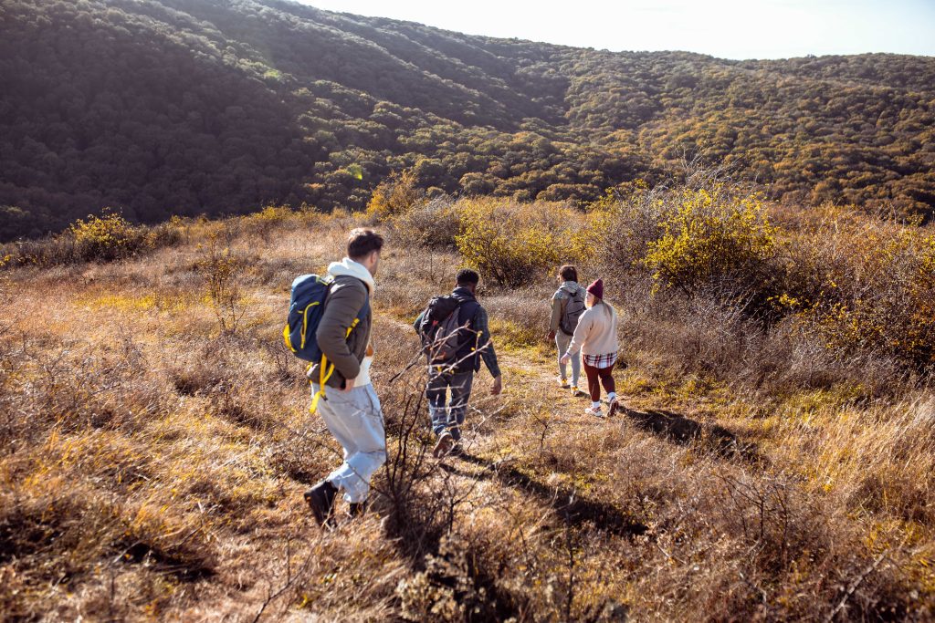 smiling group of friends having fun while hiking t 2025 07 04 10 34 27 utc min
